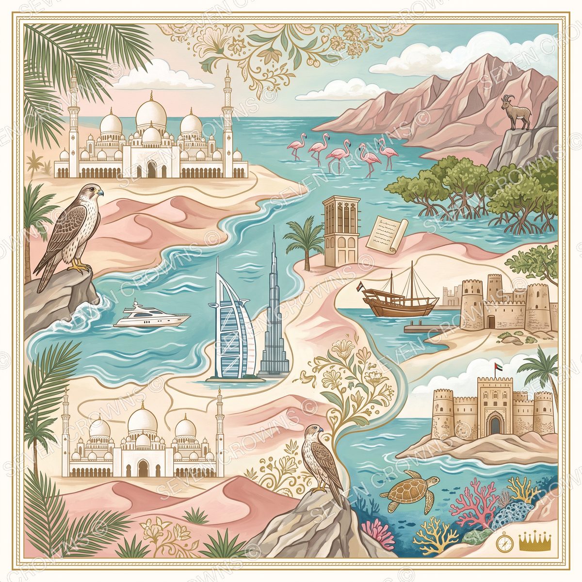 Seven Emirates combined artistic gift design
